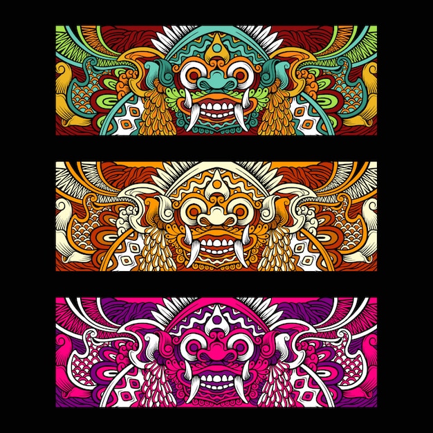 Balinese barong illustration