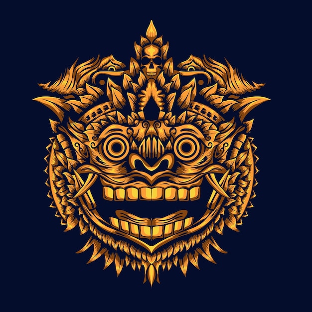 Balinese barong illustration