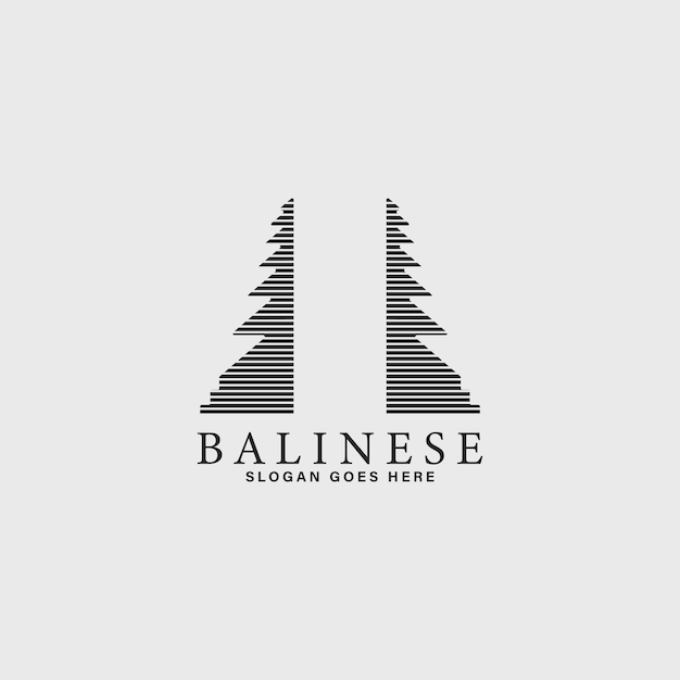 balinese gate logo simple design idea