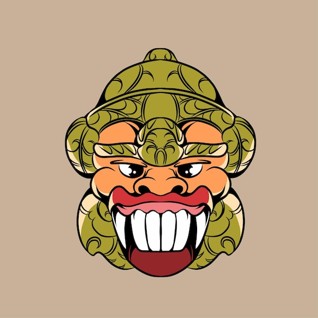 Balinese mask vector illustration specially made for branding, advertising and so on
