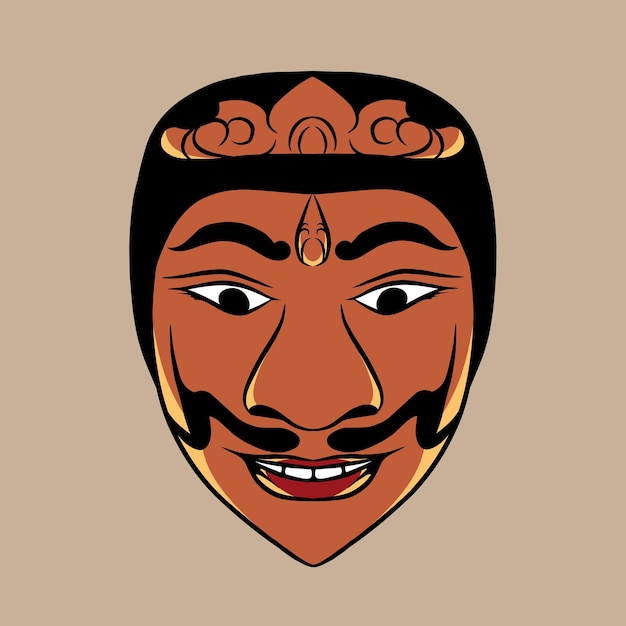 Balinese mask vector illustration