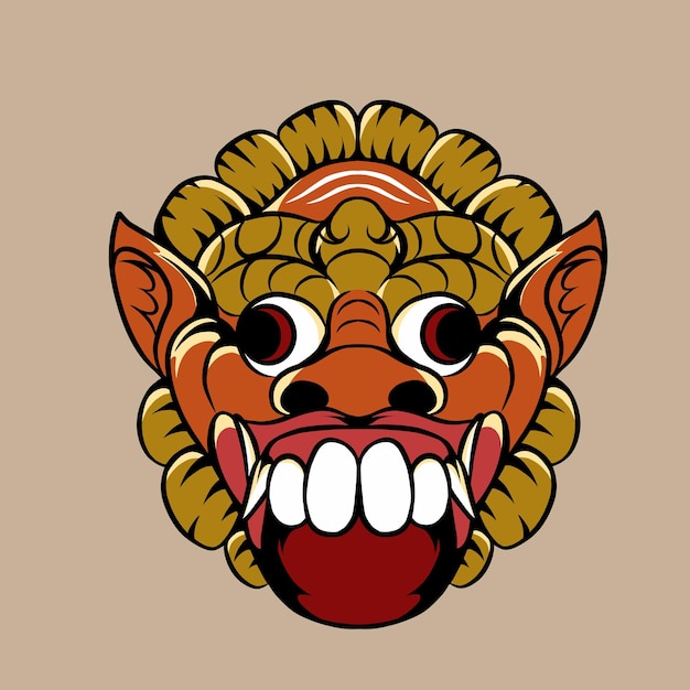 balinese mask vector illustration