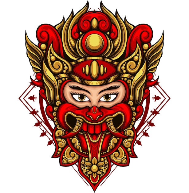 Balinese masker illustratie met premium kwaliteit voorraad vector