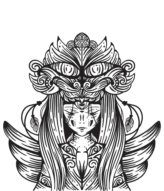 Native American Princess  Brite Idea Tattoo