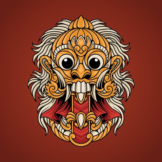 Balinese rangda mask