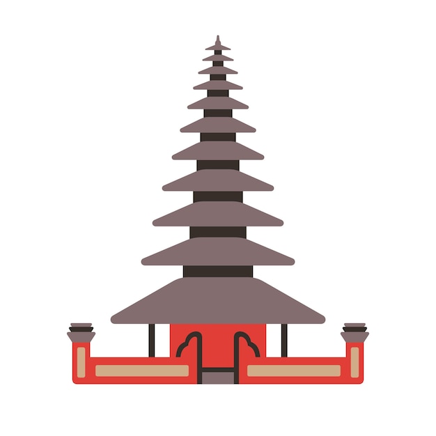 Premium Vector Balinese Traditional Temple Flat Style Vector