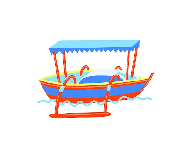 Vector balinese vissersboot vectorillustratie