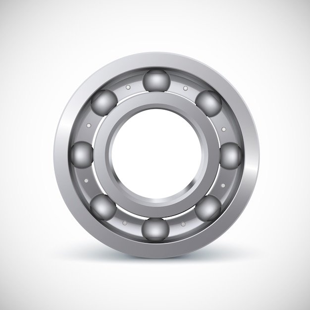 Ball bearing, isolated on white background with.   