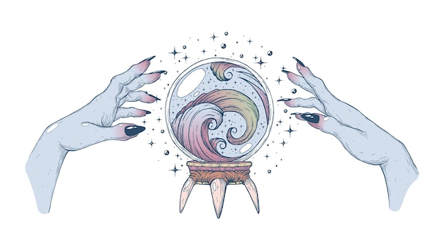 The ball of fate with witches arms