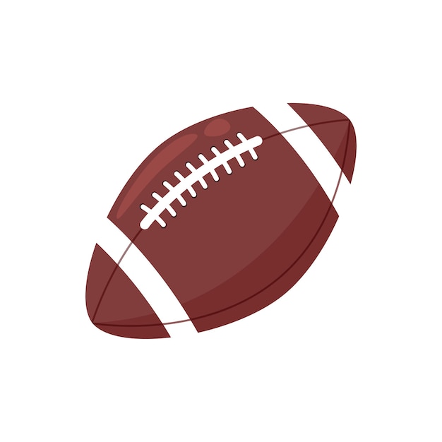 Мяч для американского футбола изолированный спортивный инвентарь векторная иллюстрация плоского объекта