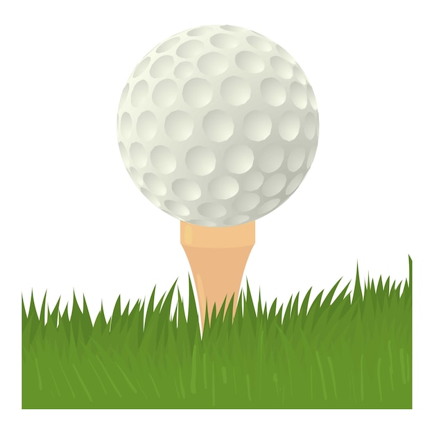 Vettore iconica della palla per il golf illustrazione cartoni animati della pallina per il golf iconica vettoriale per il web