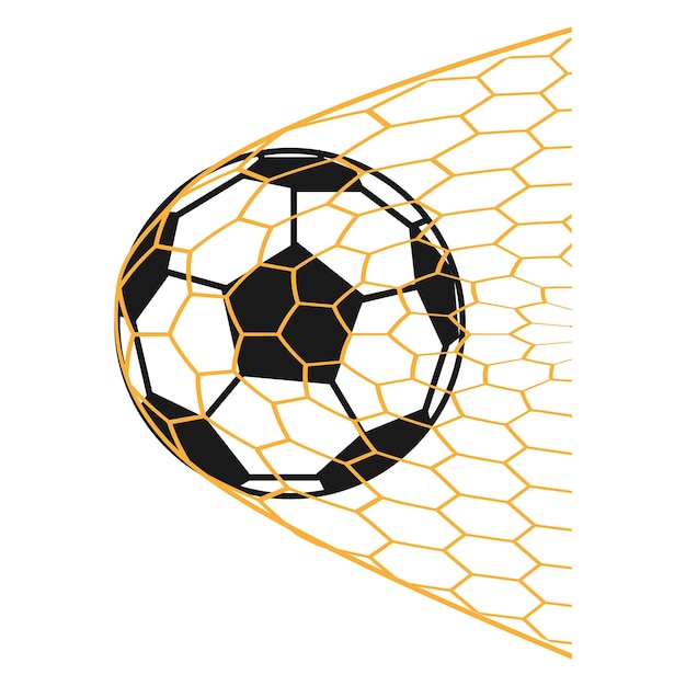 Ball icon in net logo vector