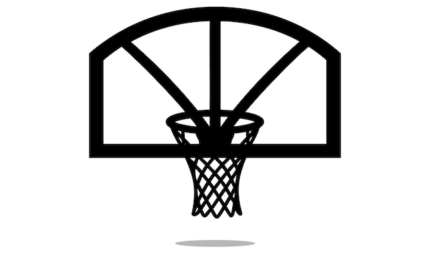 Vector ball passes through the hoop in the basket vector illustration basketball basket basketball hoop