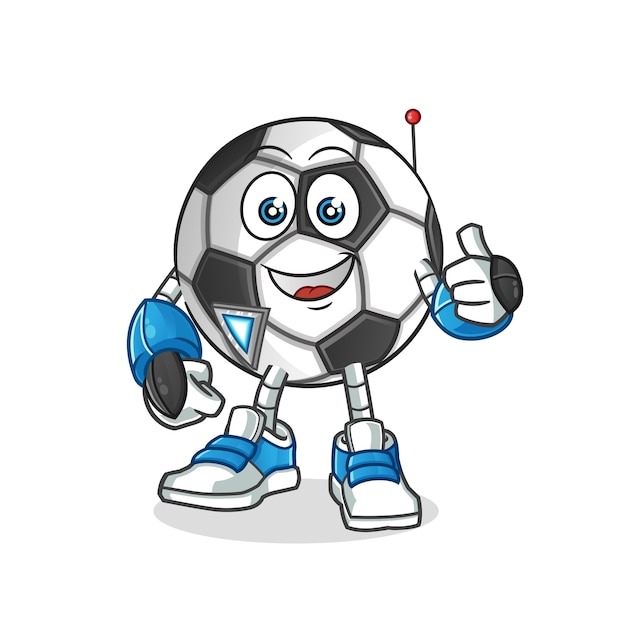 Ball robot character cartoon