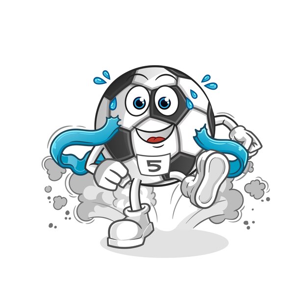 Ball runner character cartoon mascot 