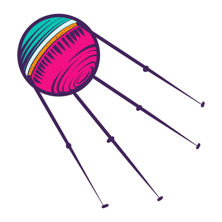 Vector ball satellite icon hand drawn illustration of ball satellite vector icon for web design