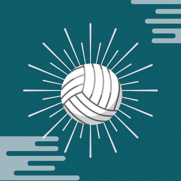 ball sport volleyball sunburst color background