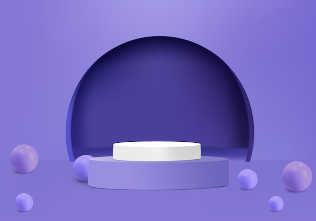 Ball with podium and arch for show product