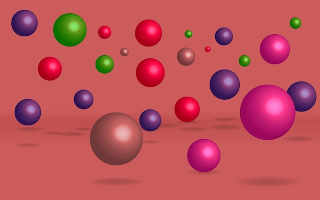 Vector ballen kleurrijke achtergrond creatieve geometrische zeepbel cirkel creatieve futuristische sjabloon modern