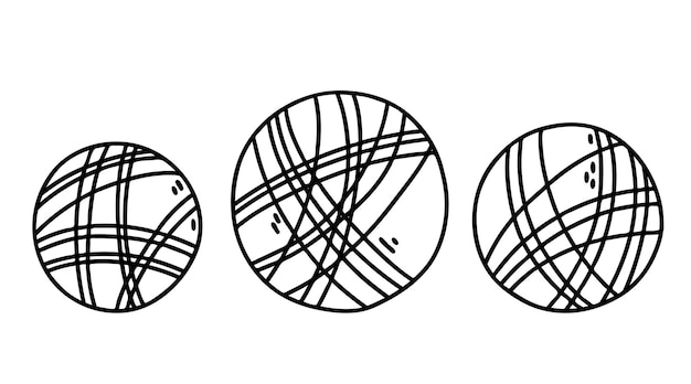 Vector ballen van draad voor breien vector schets illustratie