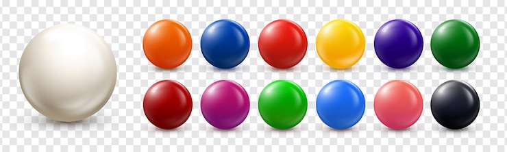 Vector ballen vector set abstracte kleurrijke knoppen collectie glanzende bollen op transparante achtergrond