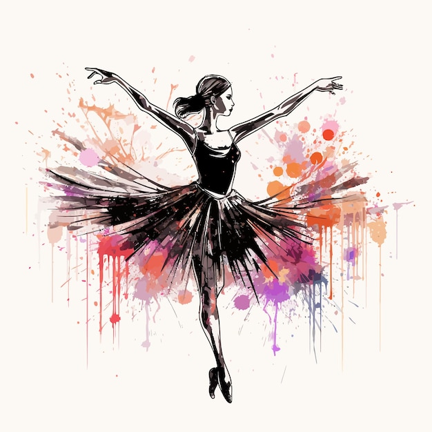 Vector ballerina dancer