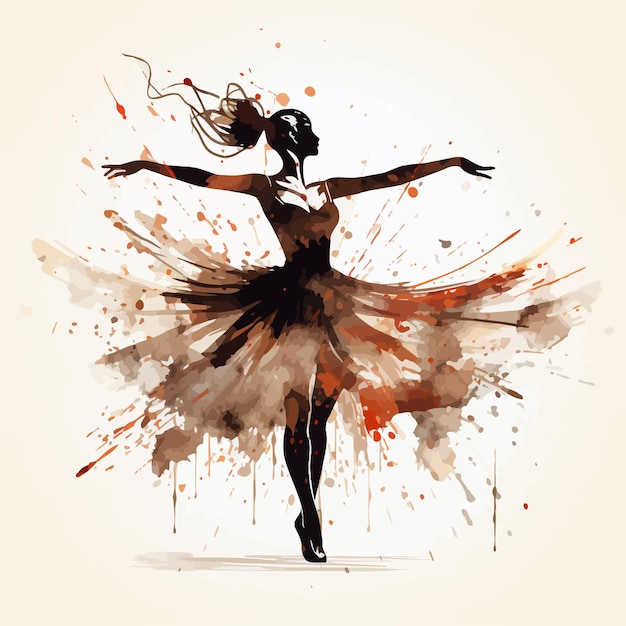 Vector ballerina dancer