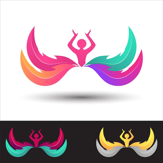 Vector ballerina logo ontwerp