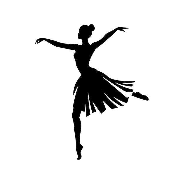 Ballerina silhouet balletdanser silhouet ballet meisje silhouet