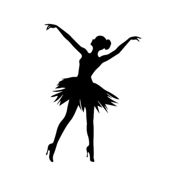 Ballerina silhouet balletdanser silhouet ballet meisje silhouet