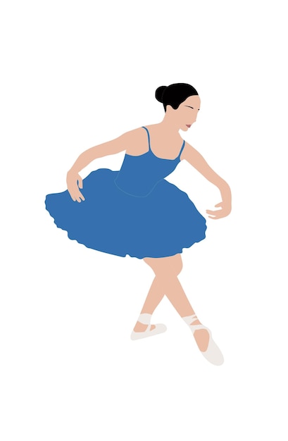 Ballerina silhouet vectorillustratie