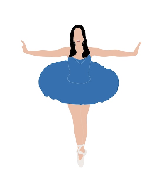 Vector ballerina silhouet vectorillustratie