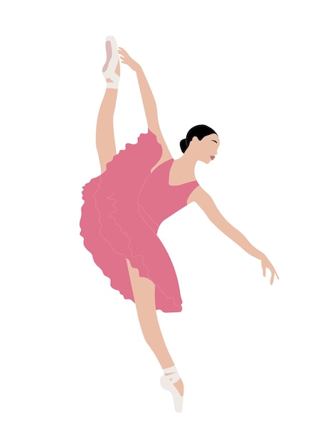 Ballerina silhouet vectorillustratie