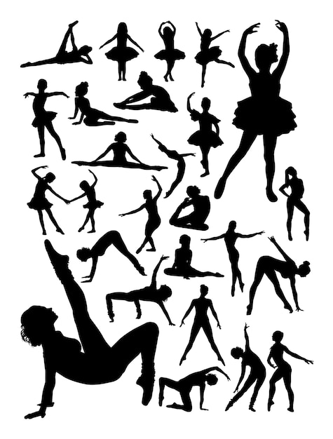 Vector ballerina silhouet