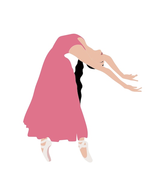 Vector ballerina silhouette vector illustration