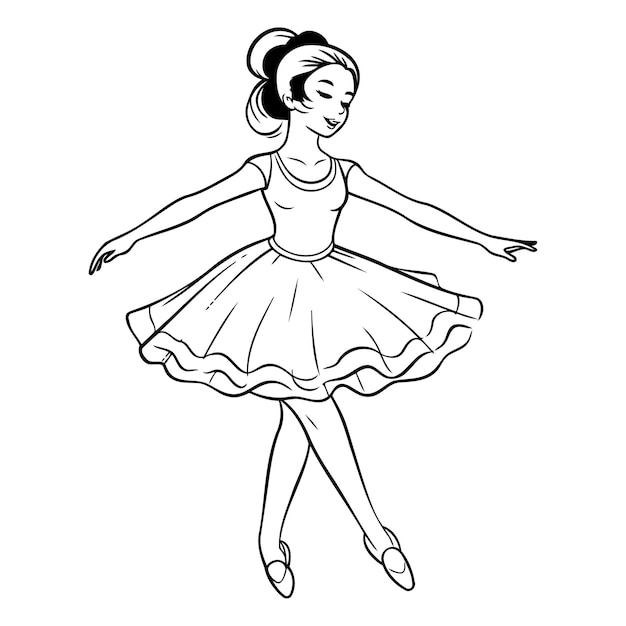 Ballerina in a tutu Sketch