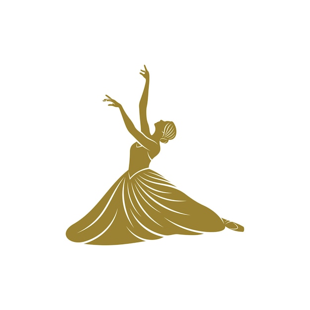 Ballet dancer design vector illustration Creative Ballet dancer logo design concepts template icon symbol