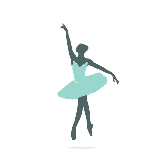 Vettore disegno del logo vettoriale del ballerino di balletto