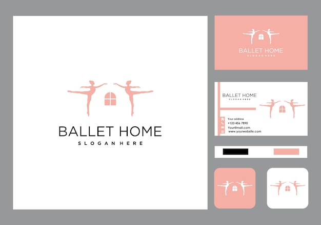 Ballet home logo and business caard icon