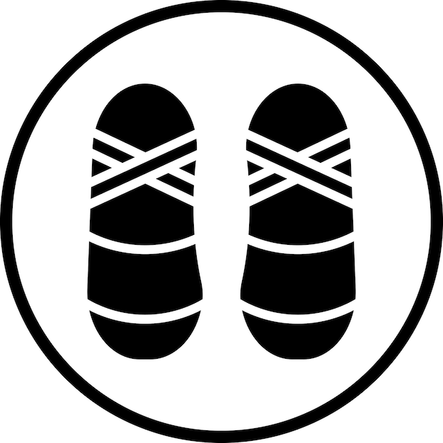 Vector ballet shoes icon style