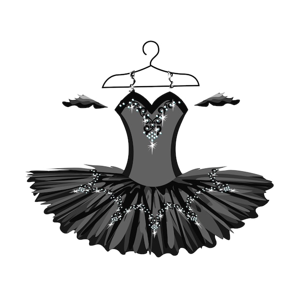 Ballet tutu on a hanger silhouette