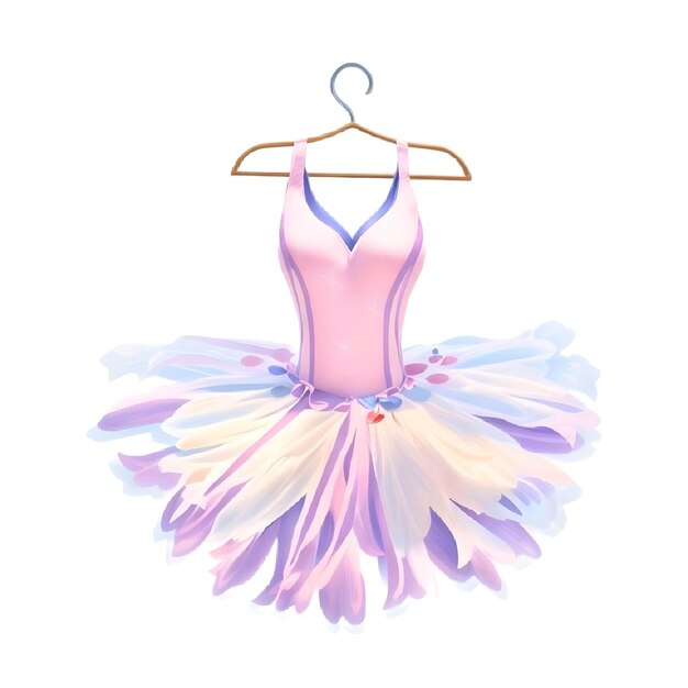 Ballet tutu on a hanger Vector illustration