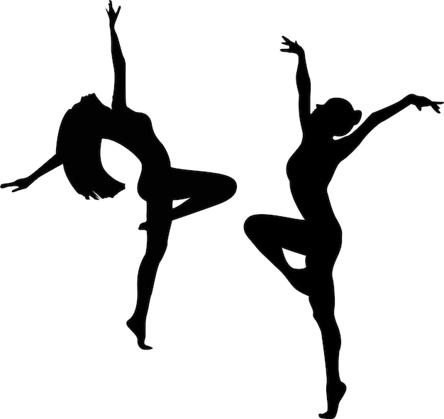 Balletdanser silhouet