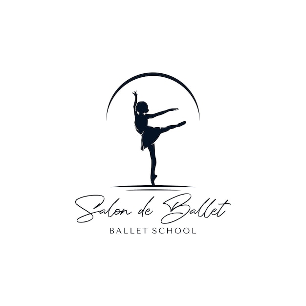 Balletschool logo ontwerpsjabloon