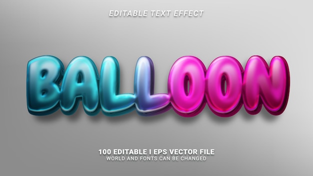 Ballon 3D-stijl teksteffect