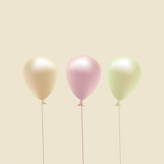 Vector ballon 3d