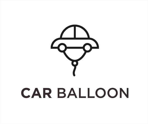 Ballon auto logo ontwerp vectorillustratie