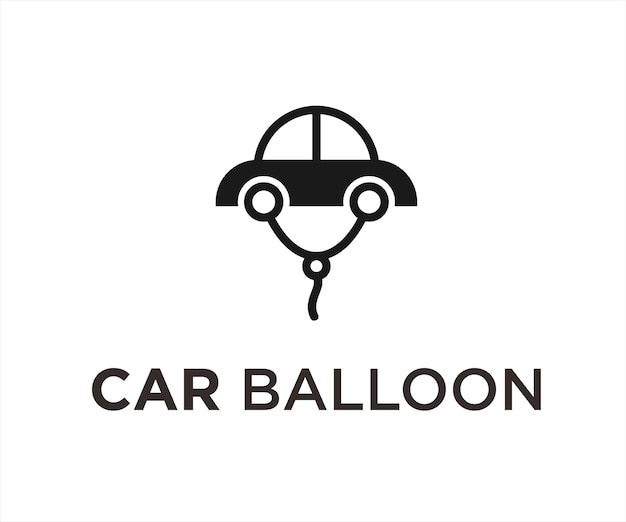 Ballon auto logo ontwerp vectorillustratie