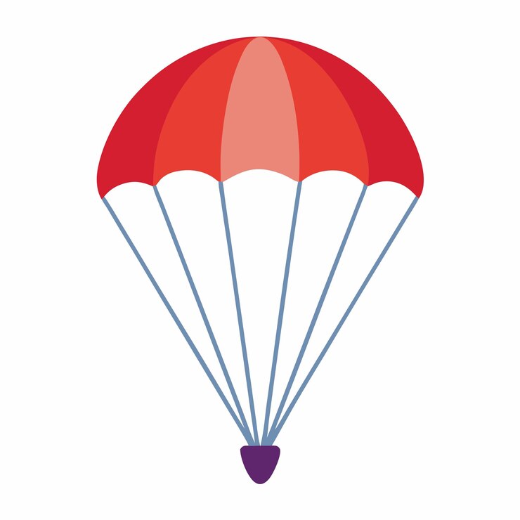Vector ballon parachute vector kunst illustratie