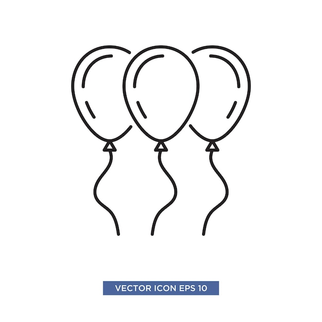 Ballon pictogram vectorillustratie